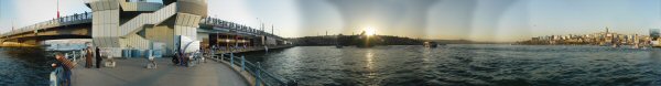 Panorama(s) of Golden Horn from the Galata Bridge (looking west)