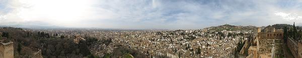Panorama(s) of Granada from Torre del Homenaje, Alhambra